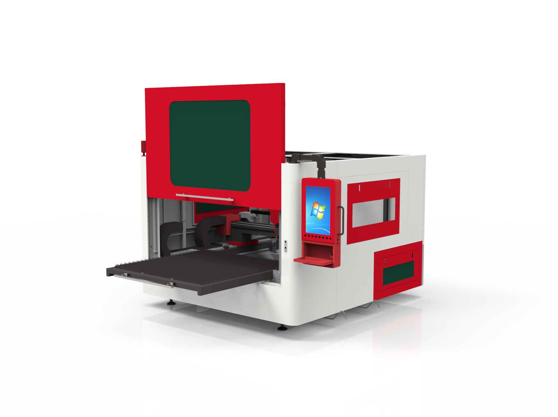 Enclosed Single-Table Laser Cutting Machine for Metal Sheets such as Stainless Steel, Carbon Steel, and Aluminum
